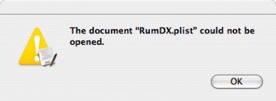 RumDX.plist open error