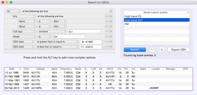 Advanced search options
